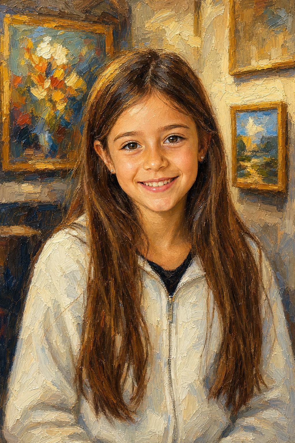 Un portrait à l'huile, prêt à encadrer